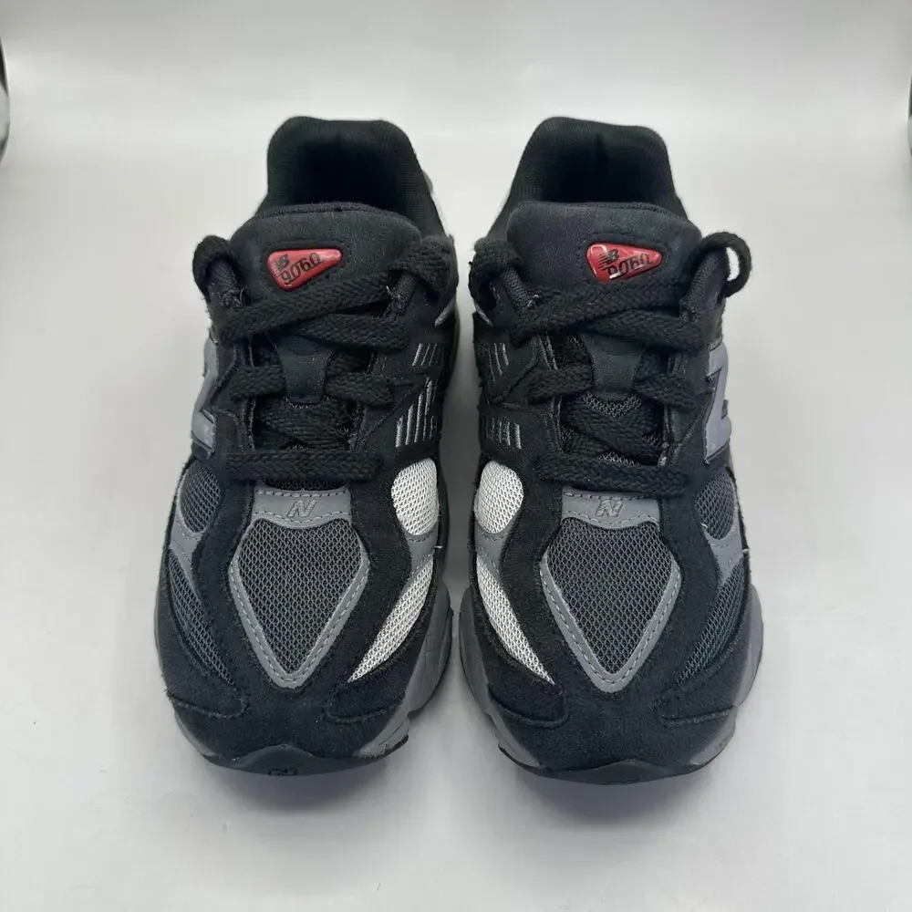 New Balance 9060 Shoes Youth Size 3 Black Suede Running Sneakers GCN9060BK